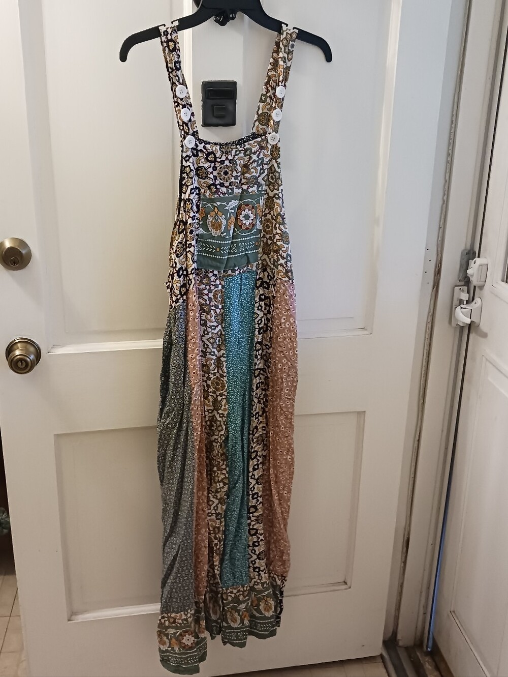 Boho Bohemian Hippie Overalls- Multicolor Women's Size Small/Medium Nepal Comfy